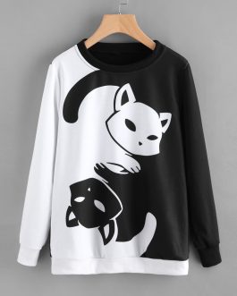 Yin Yang Cat Sweatshirt