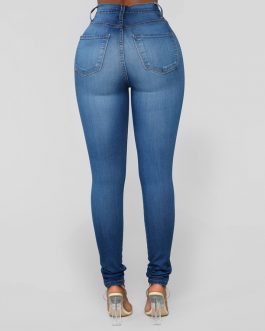 Vintage Skinny Fit Washed Jeans