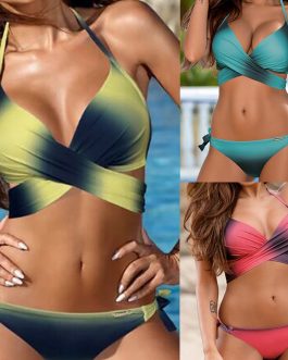 Bandage Push-up Printed Beachwear