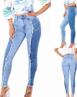 Stretch To Tighten Printed Imitation Denim