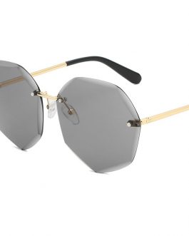 Round Gradient Color Rimless Shades