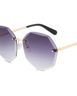 Round Gradient Color Rimless Shades