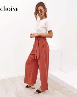 High Waist Palazzo Trousers