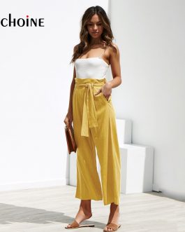 High Waist Palazzo Trousers