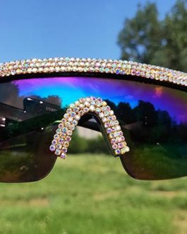 Oversized Rhinestone Sunglasses