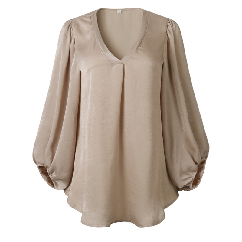 V-Neck Loose Elegant Shirt - Image 3