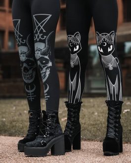 Gothic Style Stretch Skinny Leggings