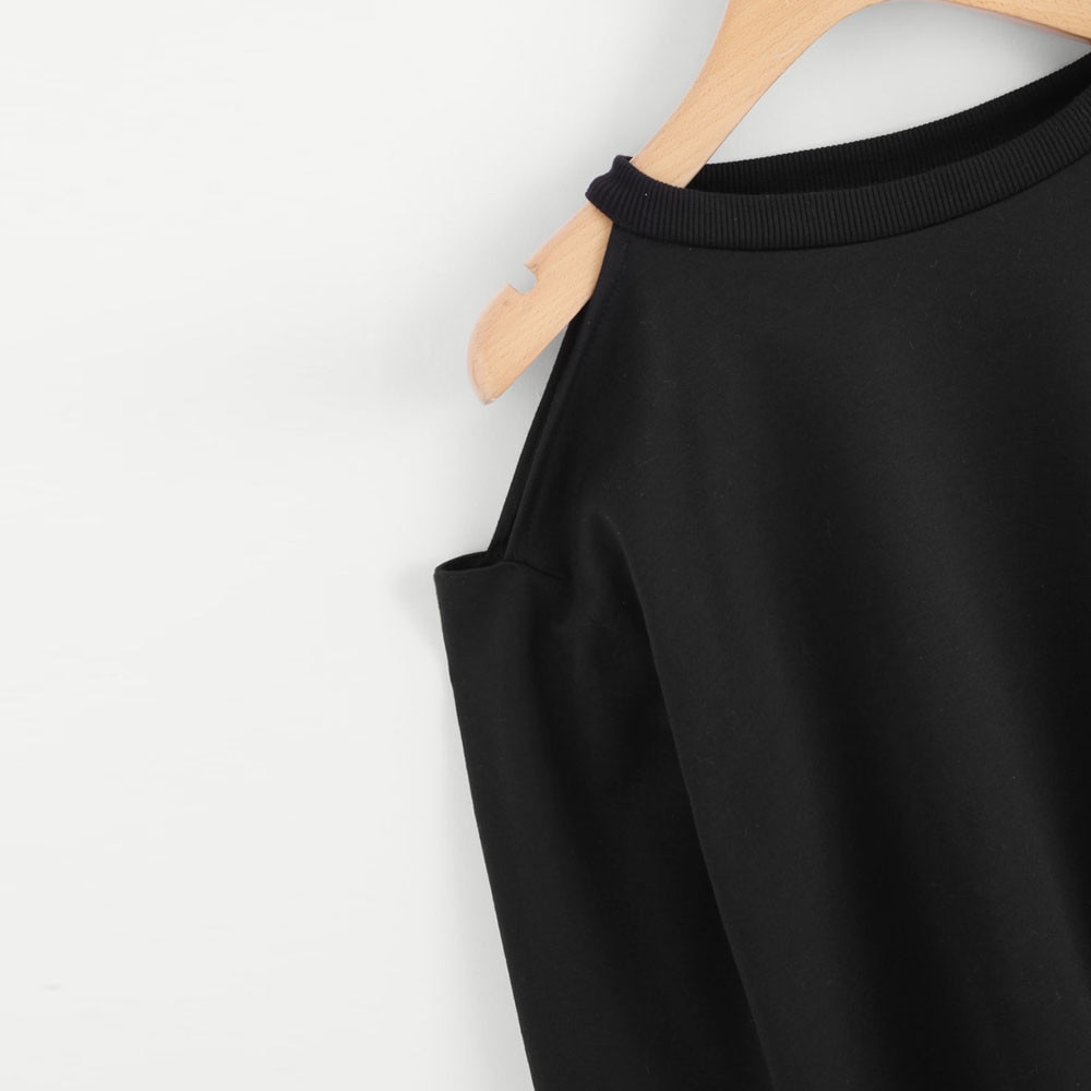 Off Shoulder O-neck Casual Sweatshirt - Image 2