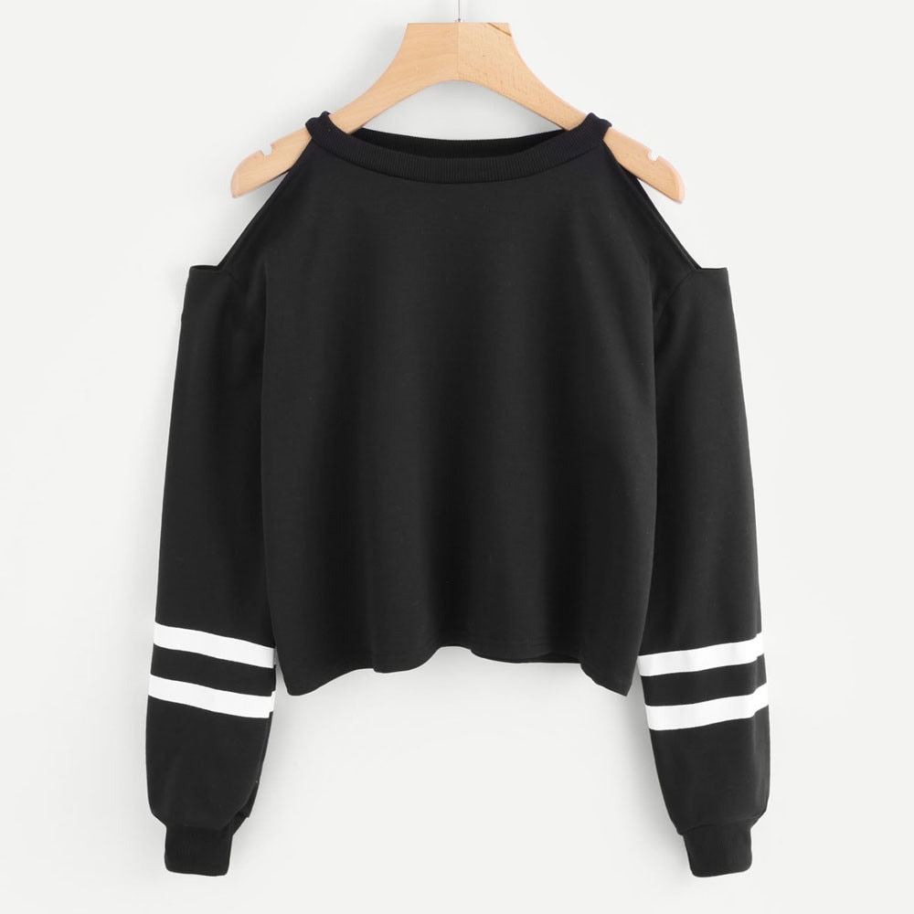 Off Shoulder O-neck Casual Sweatshirt