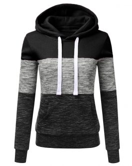 Casual Color Stripes Hoodie
