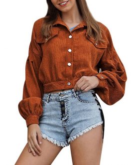 Corduroy Lapel Windbreaker Jackets