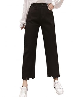 Straight Tube Wide Leg Jeans