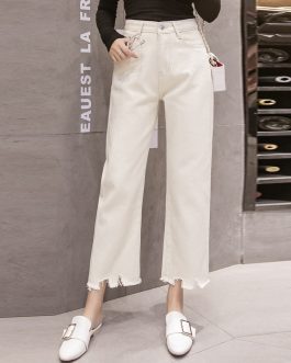 Straight Tube Wide Leg Jeans