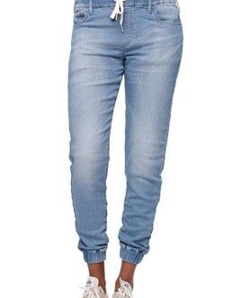 Drawstring Slim Feet Denim Pants