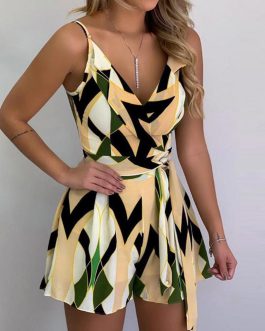 Overall Print Bohemian Rompers