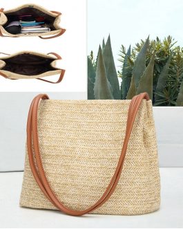 Woven Wicker Shoulder Bag