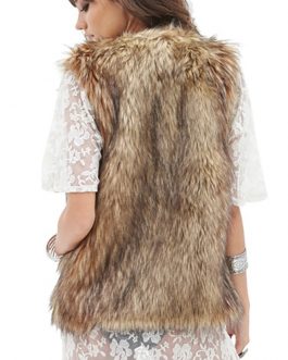 Mixed Fur Vest Jacket