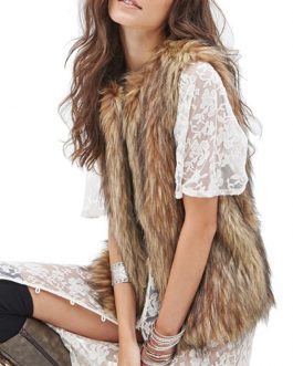 Mixed Fur Vest Jacket