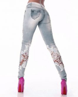 Cutouts Lace Jeans