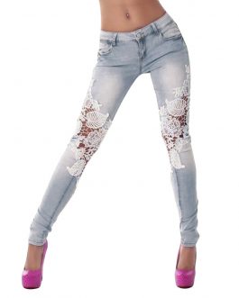 Cutouts Lace Jeans