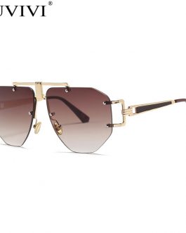 Rimless Steampunk Designer Sunglasses