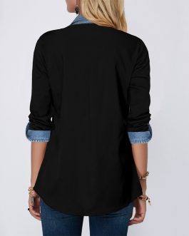 Denim Turn-down Collar Shirt