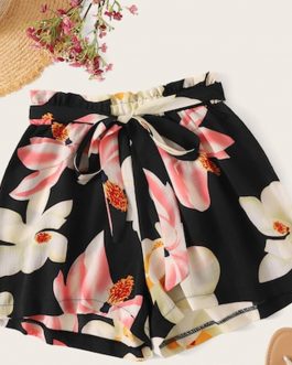 Foral Printed Bandage Shorts