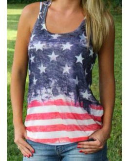 American Flag Stripe Stars Tank Top