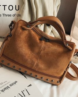 High Quality Leather Bag With Rivets