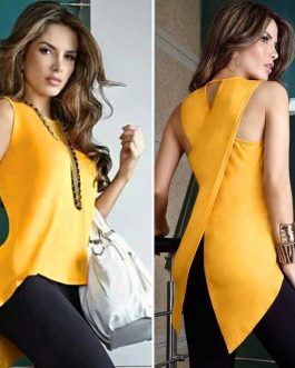 Cross Back Sleeveless Top