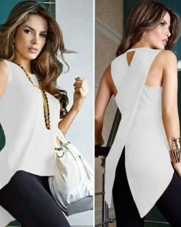 Cross Back Sleeveless Top