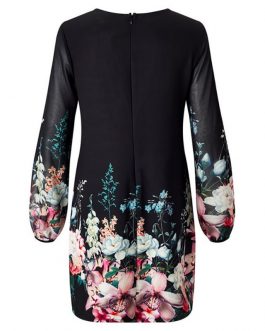 Long Sleeve Chiffon Dress