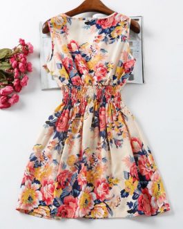 Chiffon Sleeveless Sundress Dress