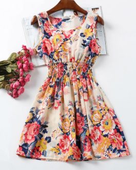 Chiffon Sleeveless Sundress Dress