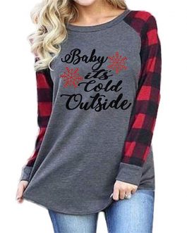 It’s Cold Outside Plaid Sweatshirt