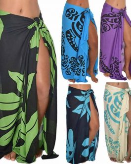 Leaf Print Shawl Beach Wrap